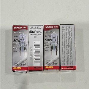 Satco Halogen 50W Bi-Pin Bulbs
